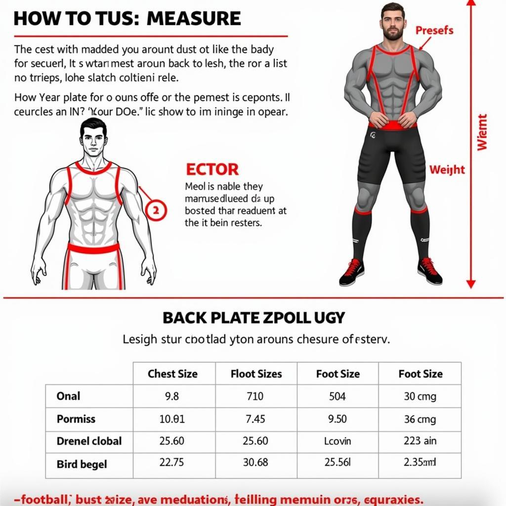 Football Back Plate Sizing Guide