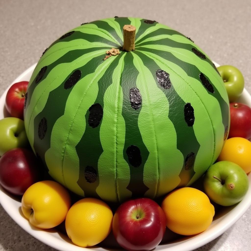 Football Disguised as a Watermelon