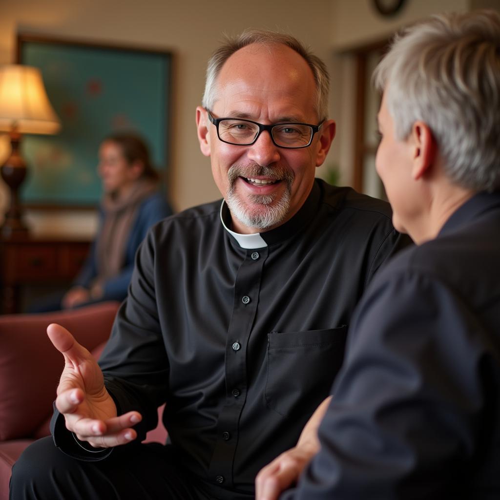 Fr. Dan Sweeney offering spiritual counsel