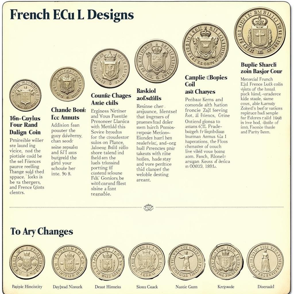 French Ecu Coin Design Evolution