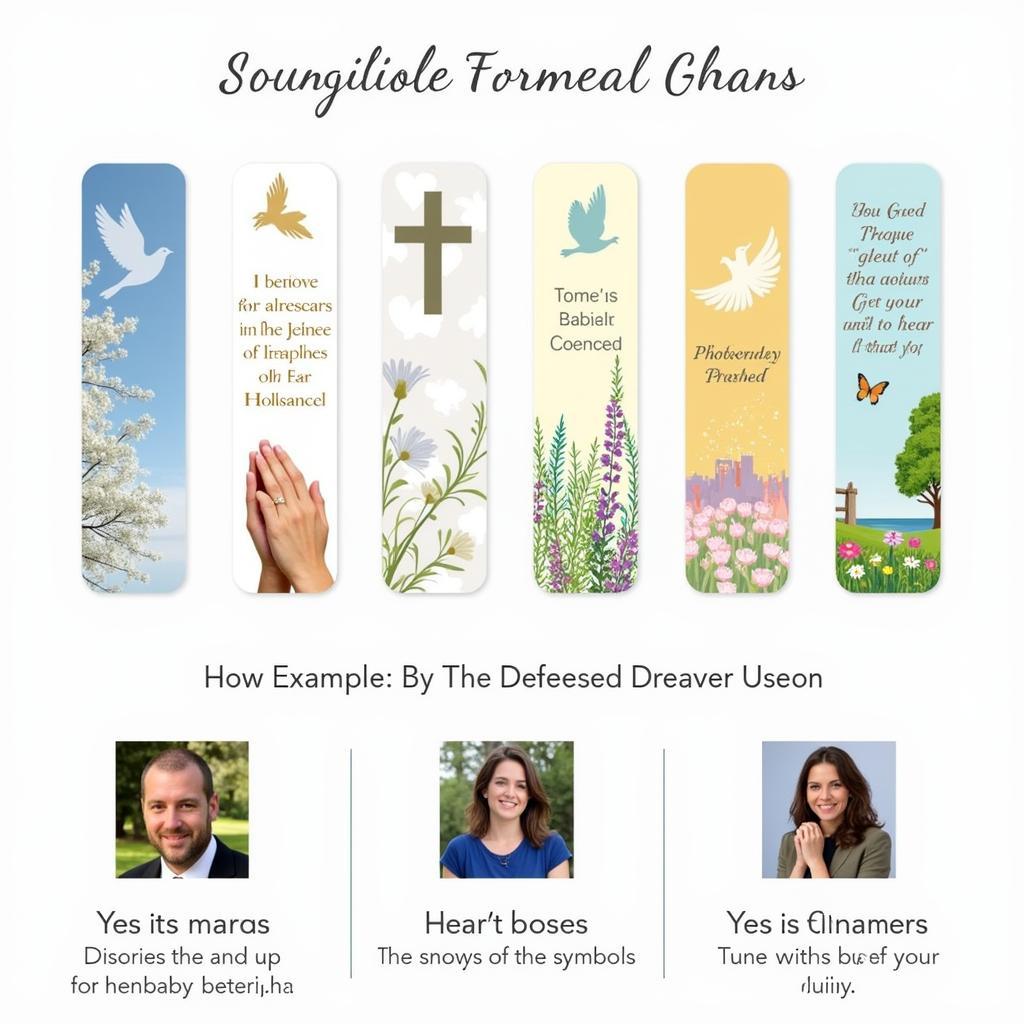 Appropriate Images and Symbols for Funeral Bookmarks