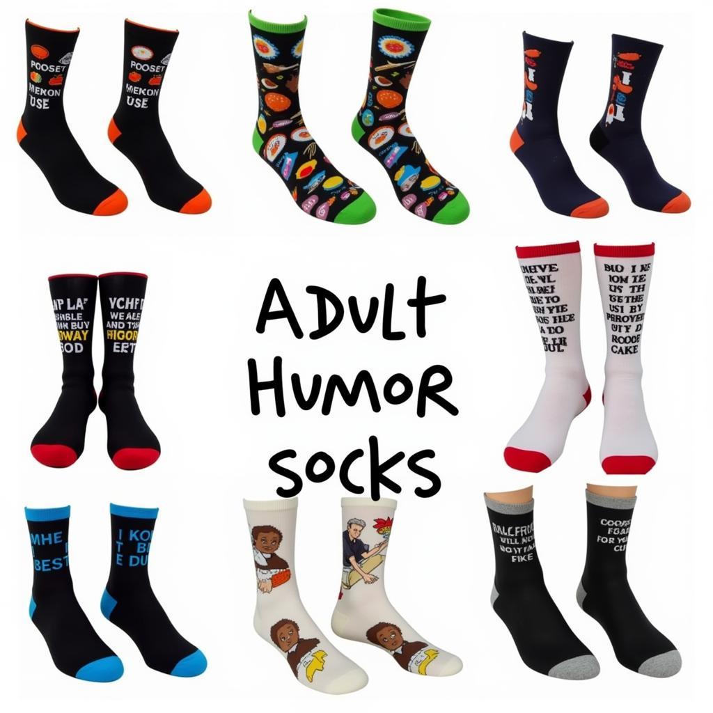 Variety of Funny Adult Humor Socks