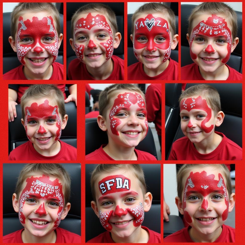 Innovative Red Dragon Face Paint Designs