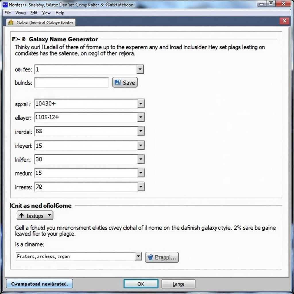 Galaxy Name Generator Interface