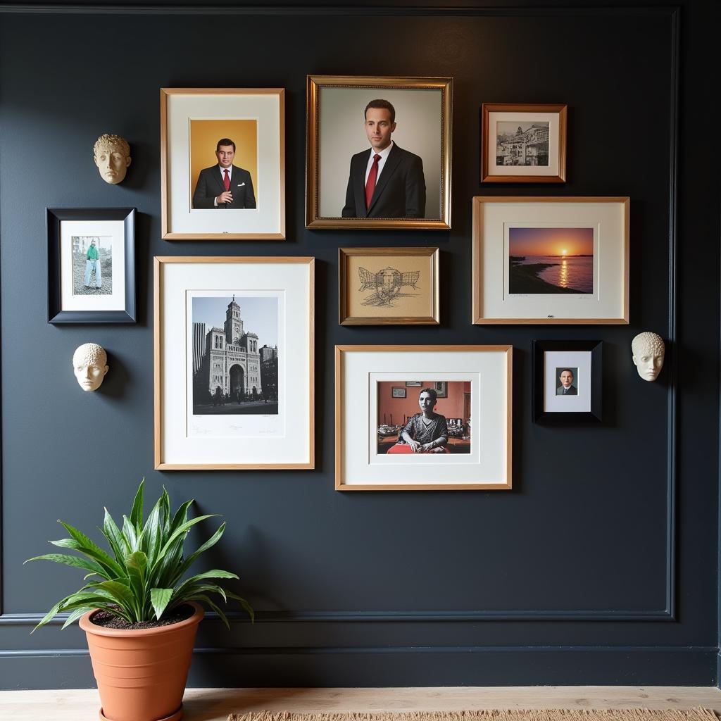 Gallery Wall on a Dark Wall