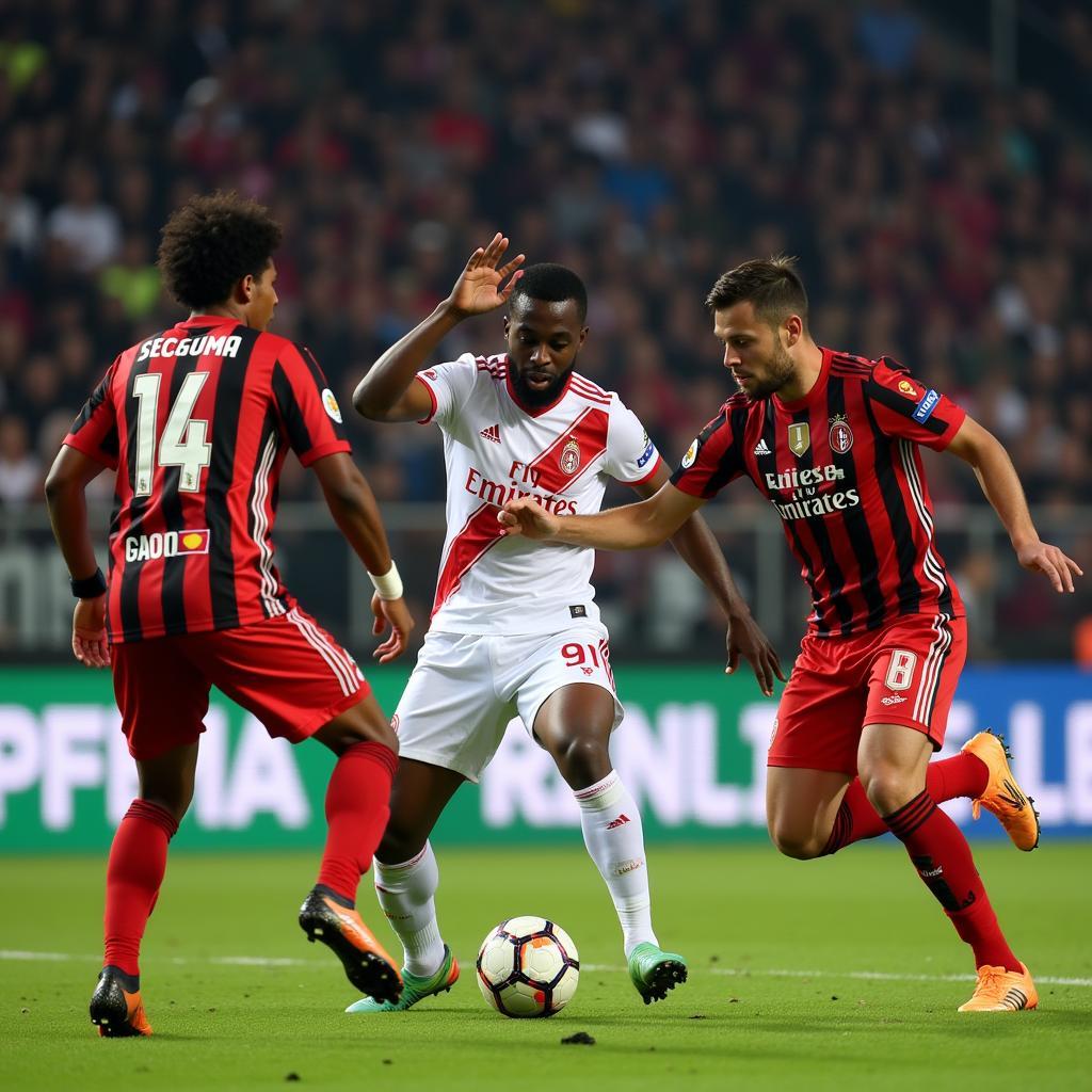 Genoa CFC Defensive Organization Against AC Milan