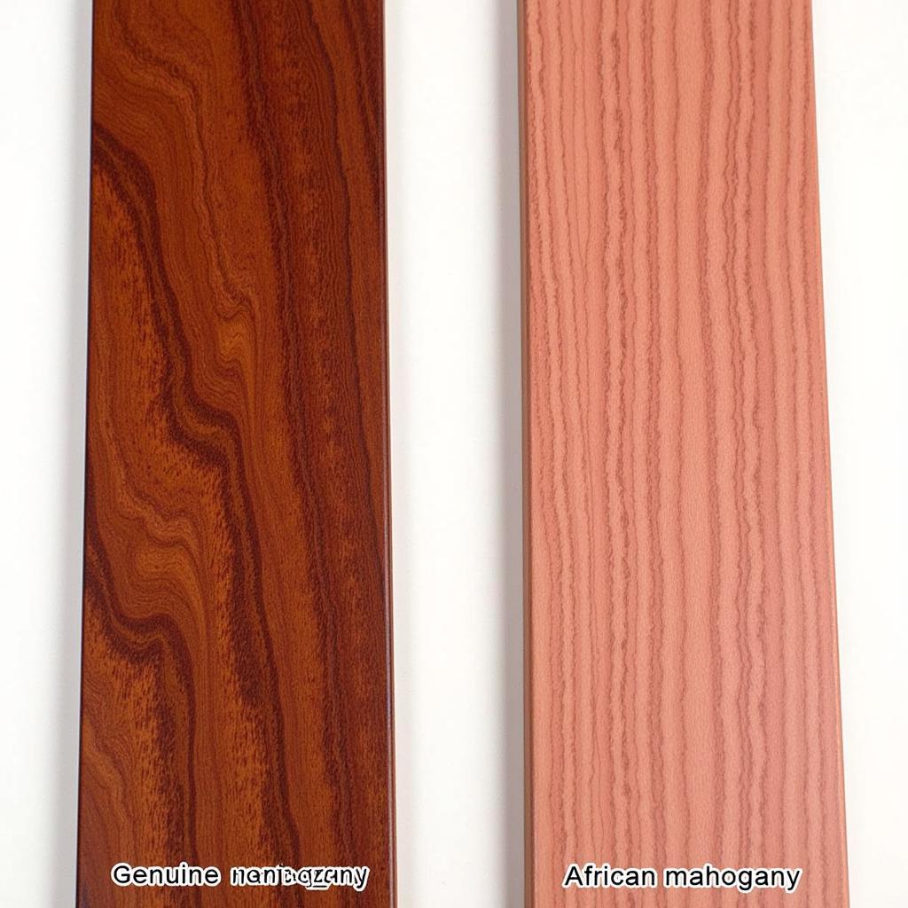 Genuine Mahogany Neck Blank Comparison