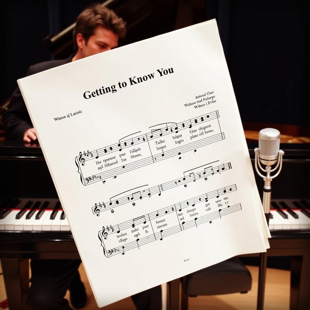 Sheet music for "Getting to Know You" arranged for voice and piano