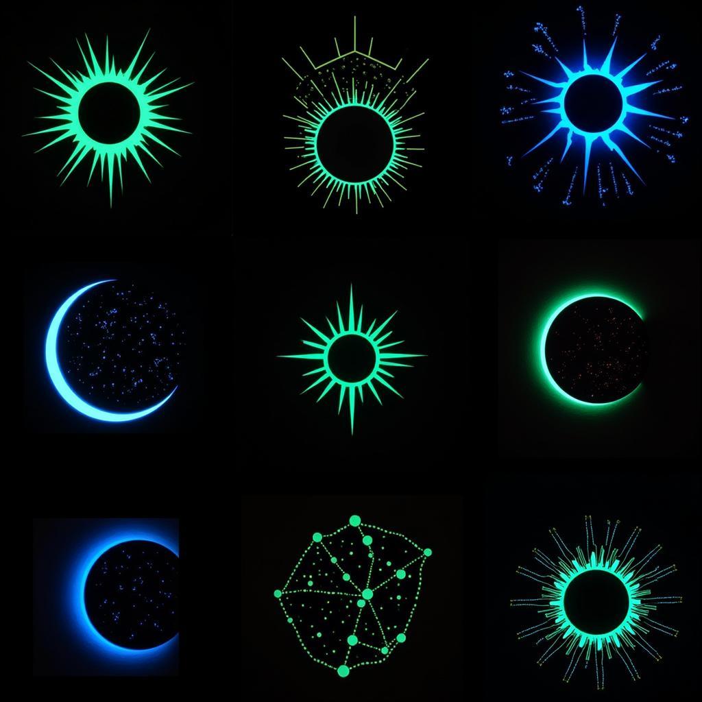 Glow-in-the-Dark 2024 Eclipse Stickers