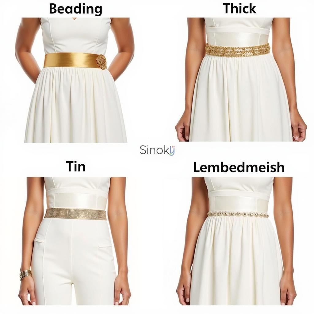 Gold Sash Styles for Dresses