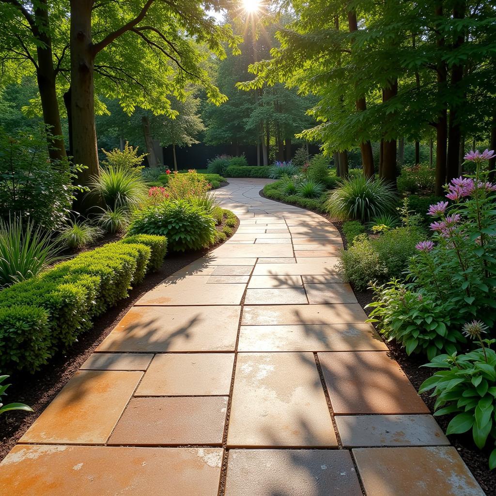 Granite Stone Tile Outdoor Pathway