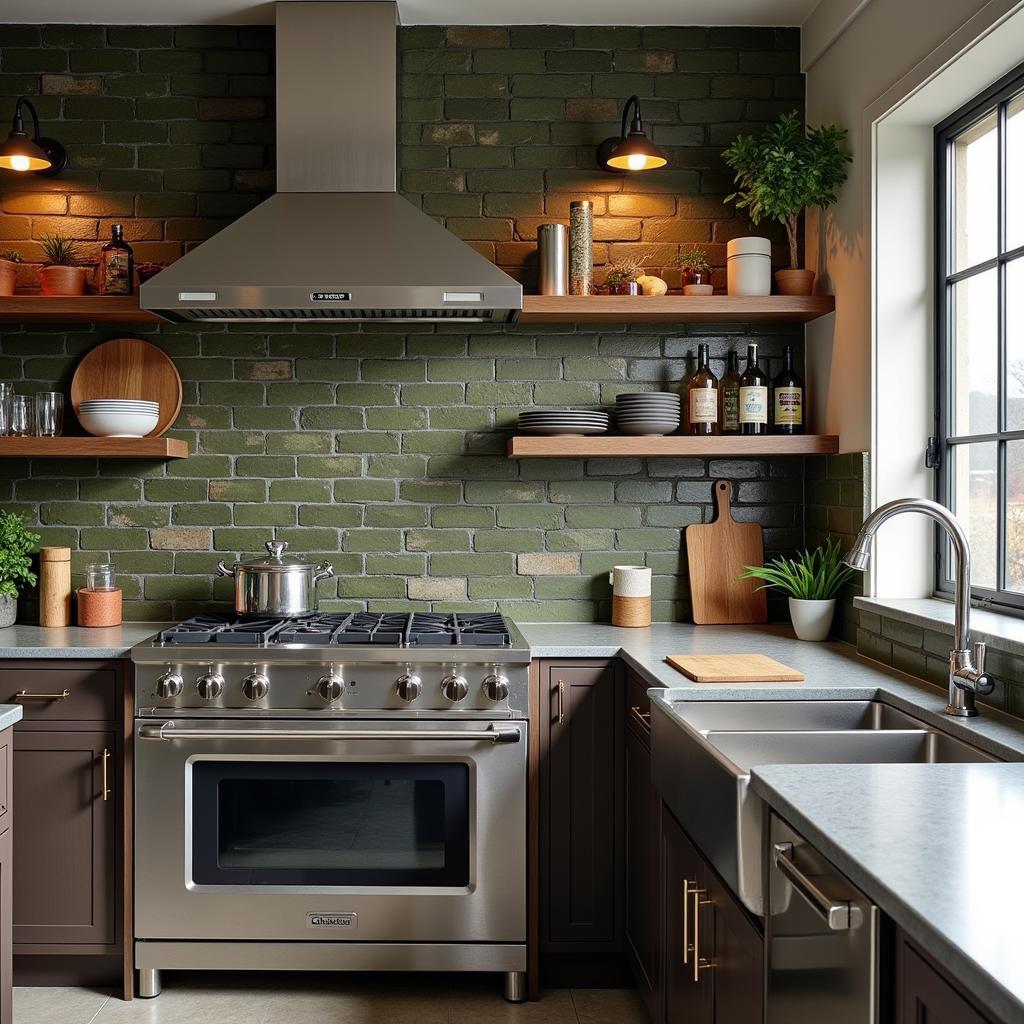 Grunge Tile Kitchen Backsplash