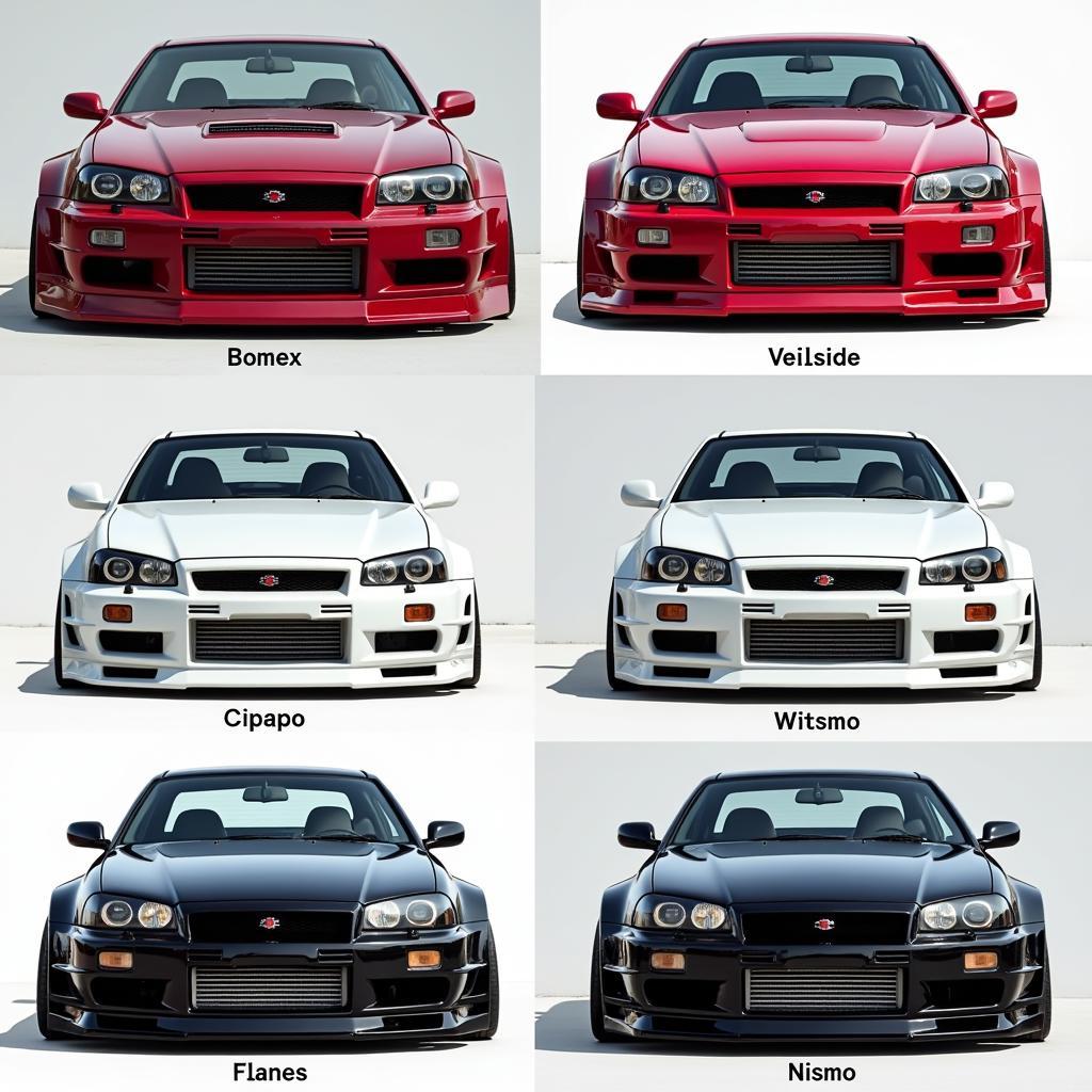 GTR R34 Wide Body Kit Comparison