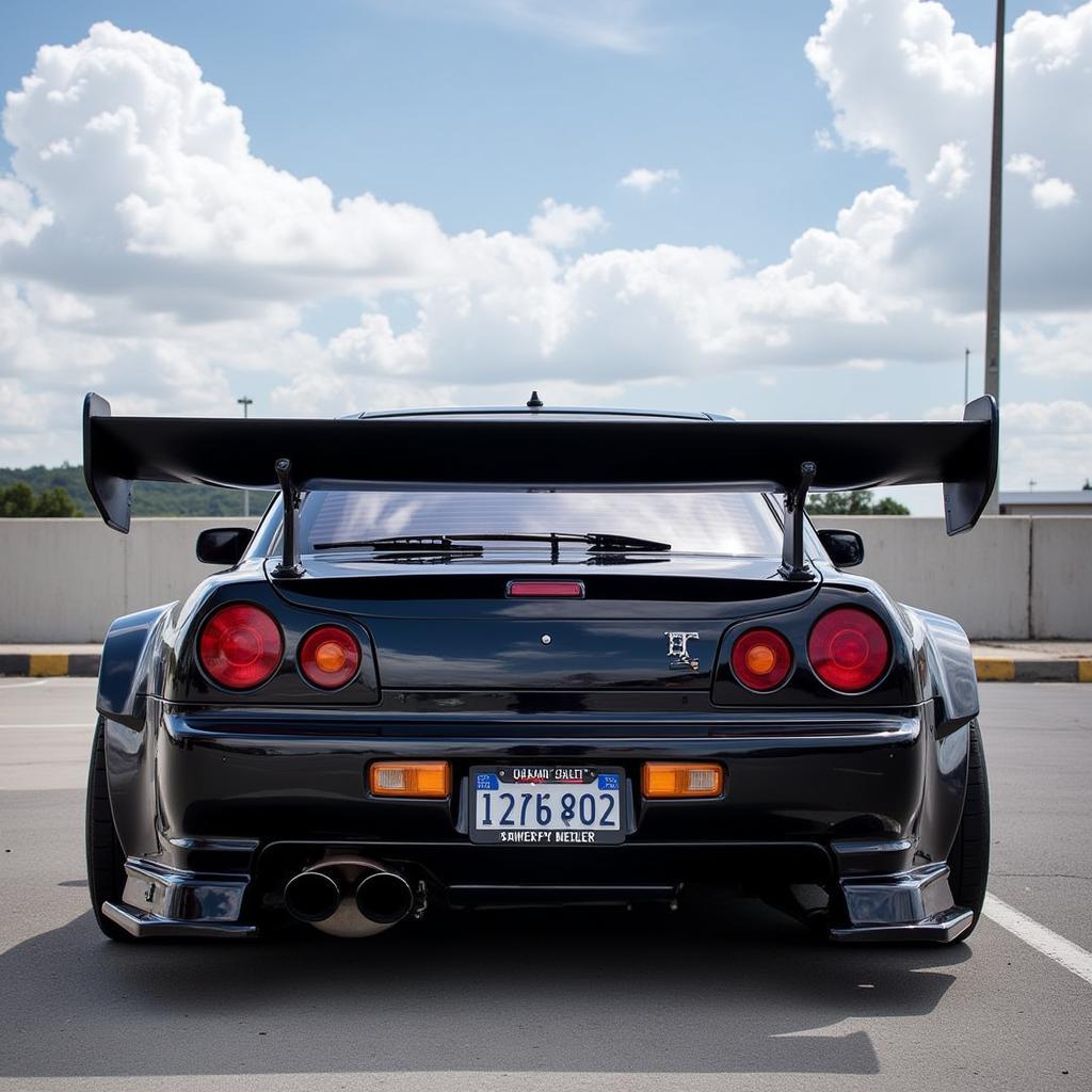 GTR R34 Widebody Rear View