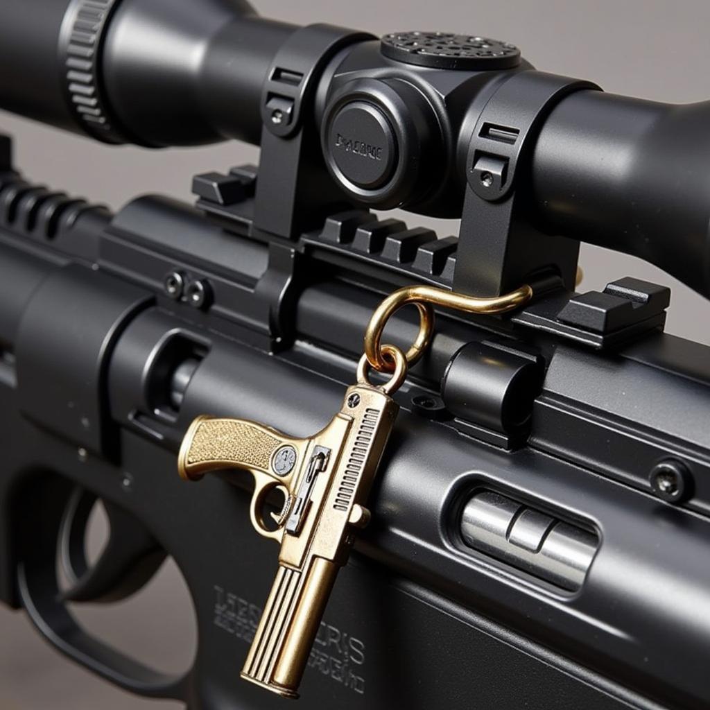 Securely Attached Gun Charm on a Firearm