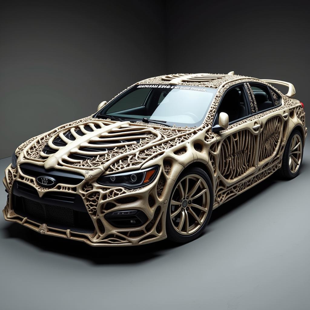 Eerie Skeleton Halloween Car Wrap Design