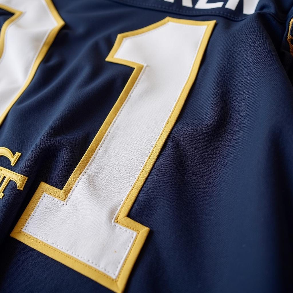 Close-Up of Harrison Butker's Georgia Tech Jersey