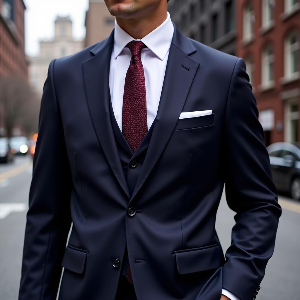 Man in a high-quality suit and tie