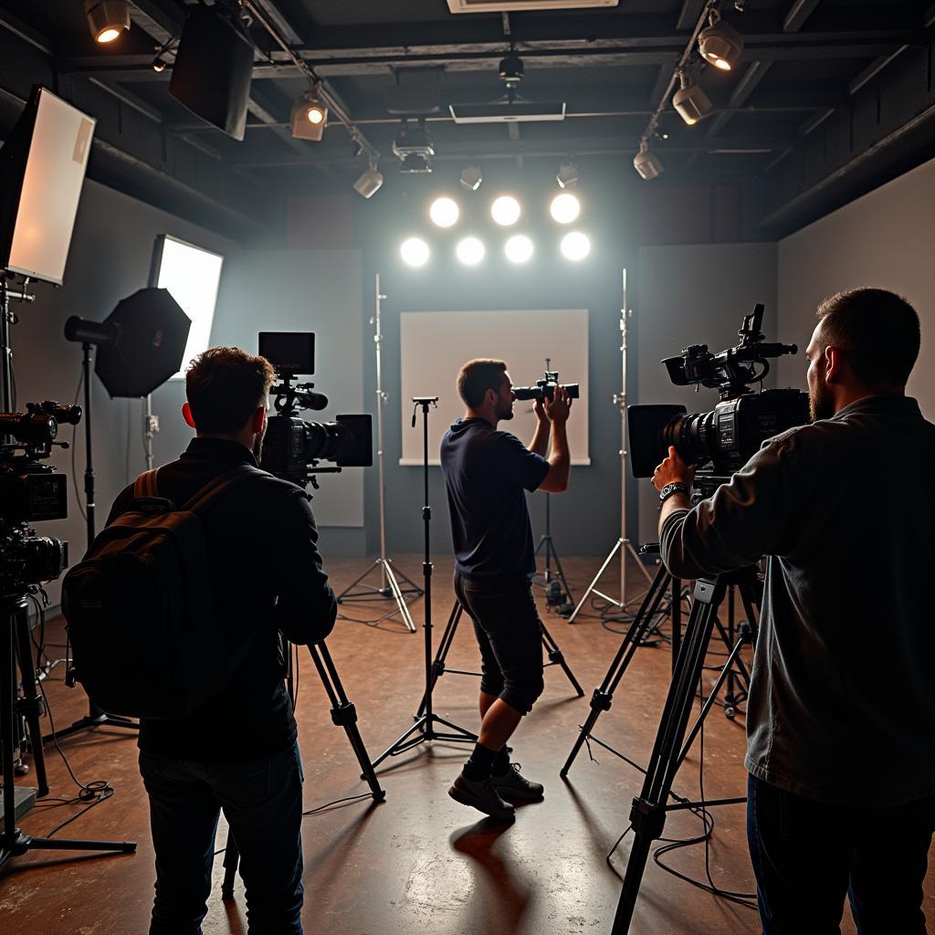 Video Production Crew in a Studio