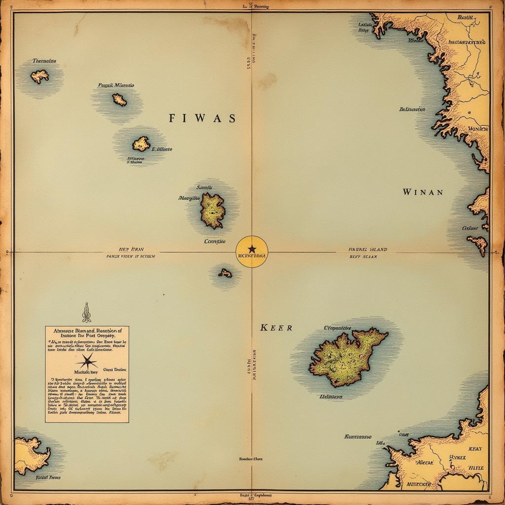 Historical Map of Freak Island Location