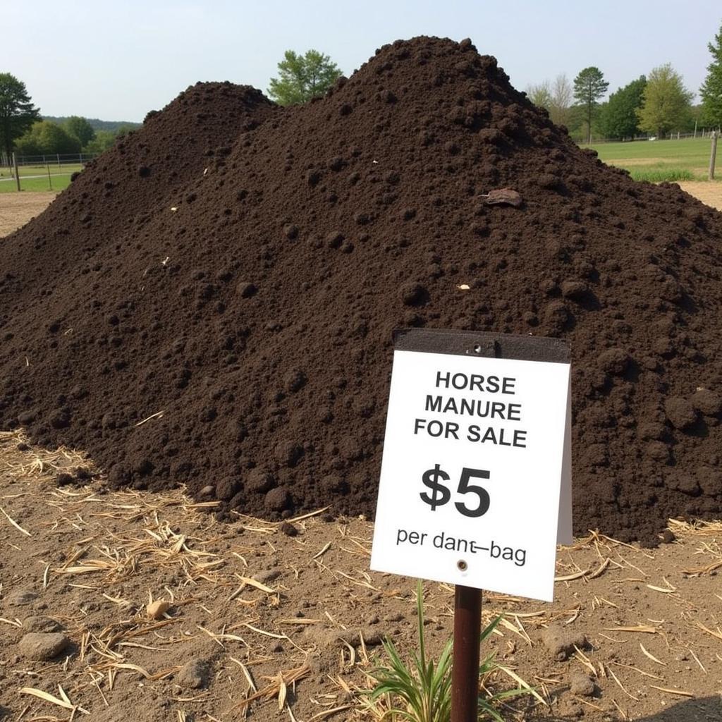 Horse Manure For Sale at a Local Stable