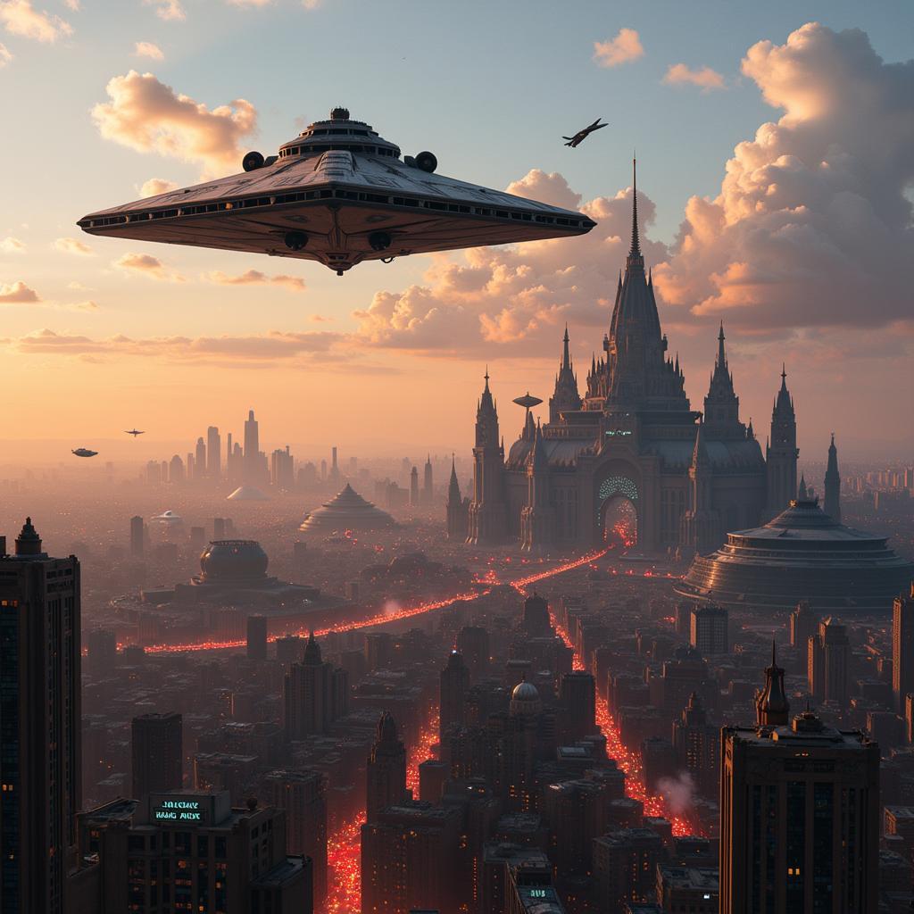 Imperial Shuttle Landing on Coruscant