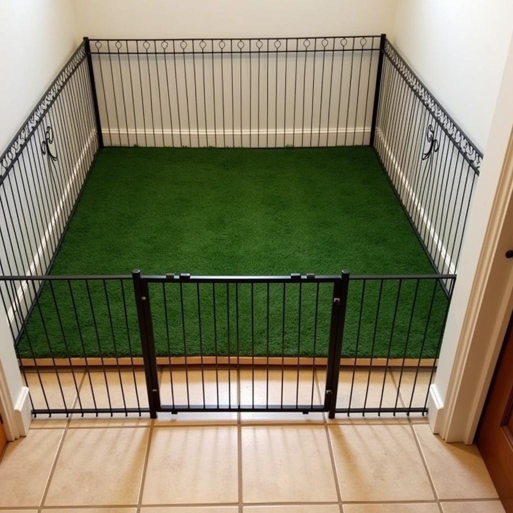 Indoor Dog Bathroom with Artificial Grass