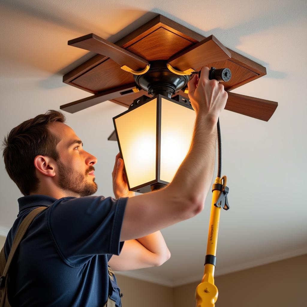 Installing a Mission Style Ceiling Light