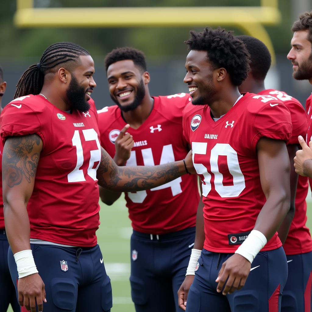 Jalen Booth with Teammates