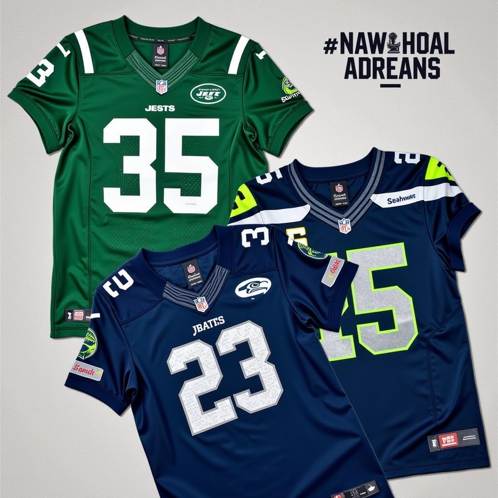 Collection of Jamal Adams Jerseys - Jets and Seahawks