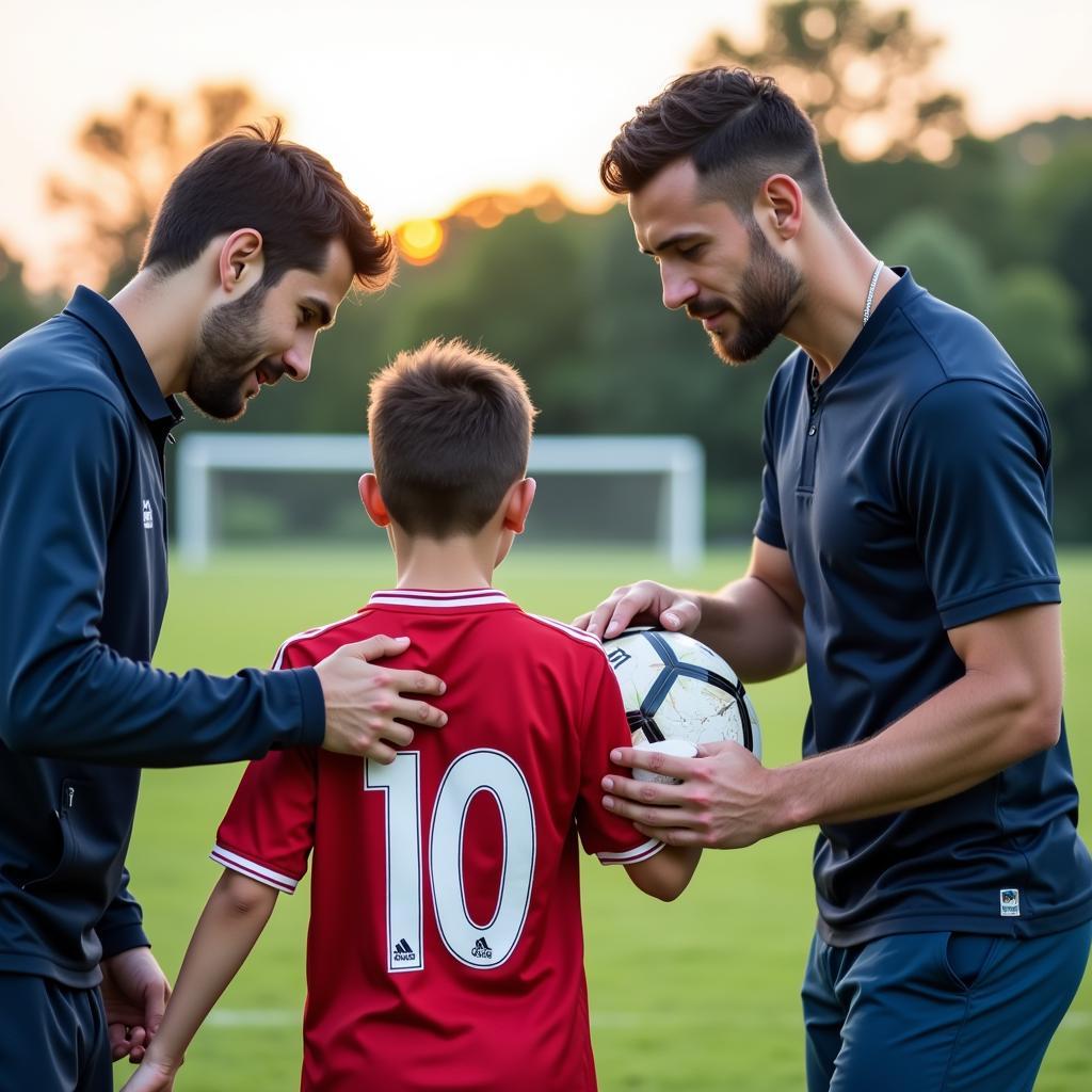 Jan Care Team Supporting Young Football Player