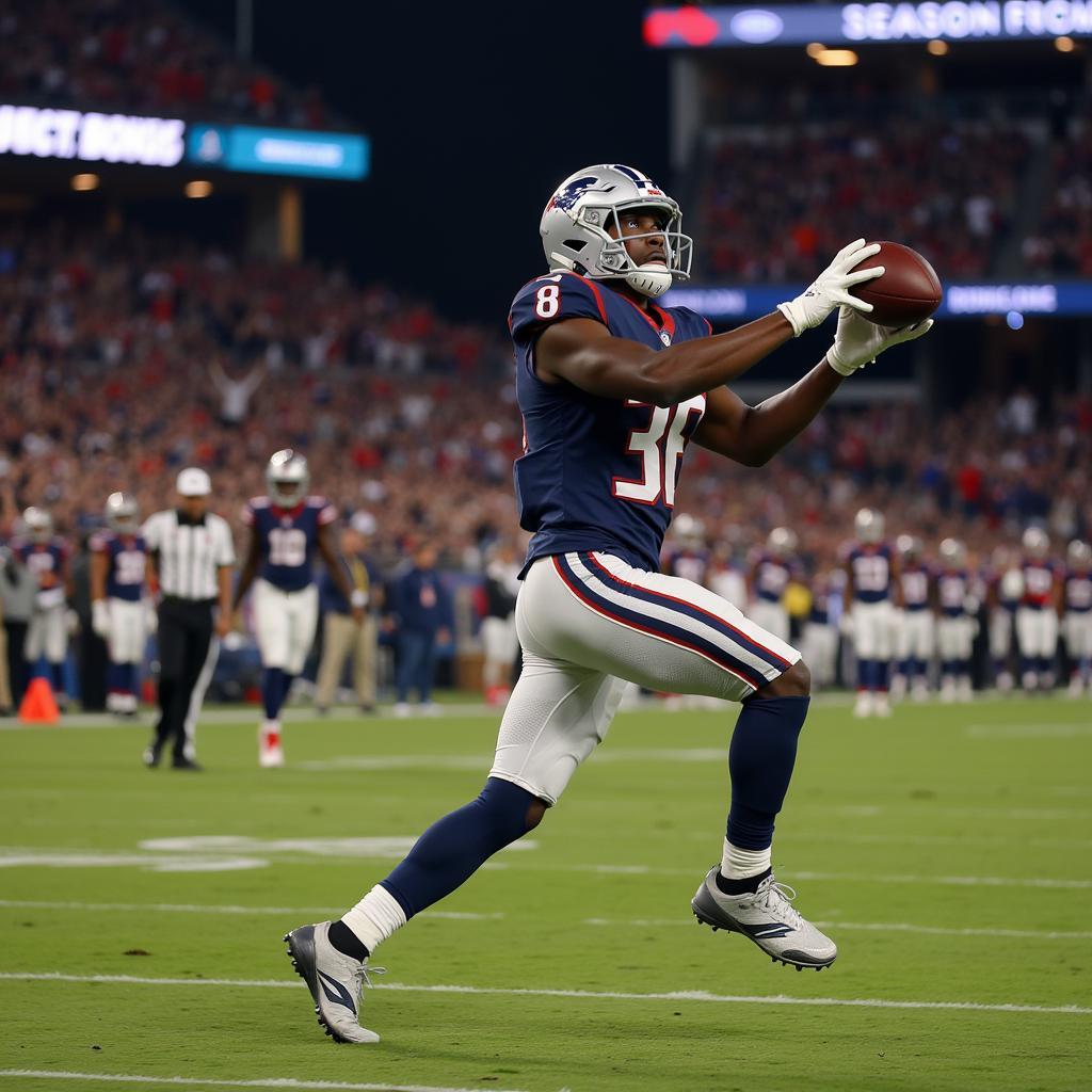 Jordan Addison secures a catch in a crucial game moment