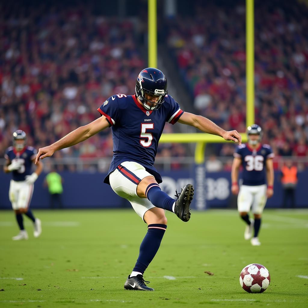 Justin Tucker Kicking a Field Goal