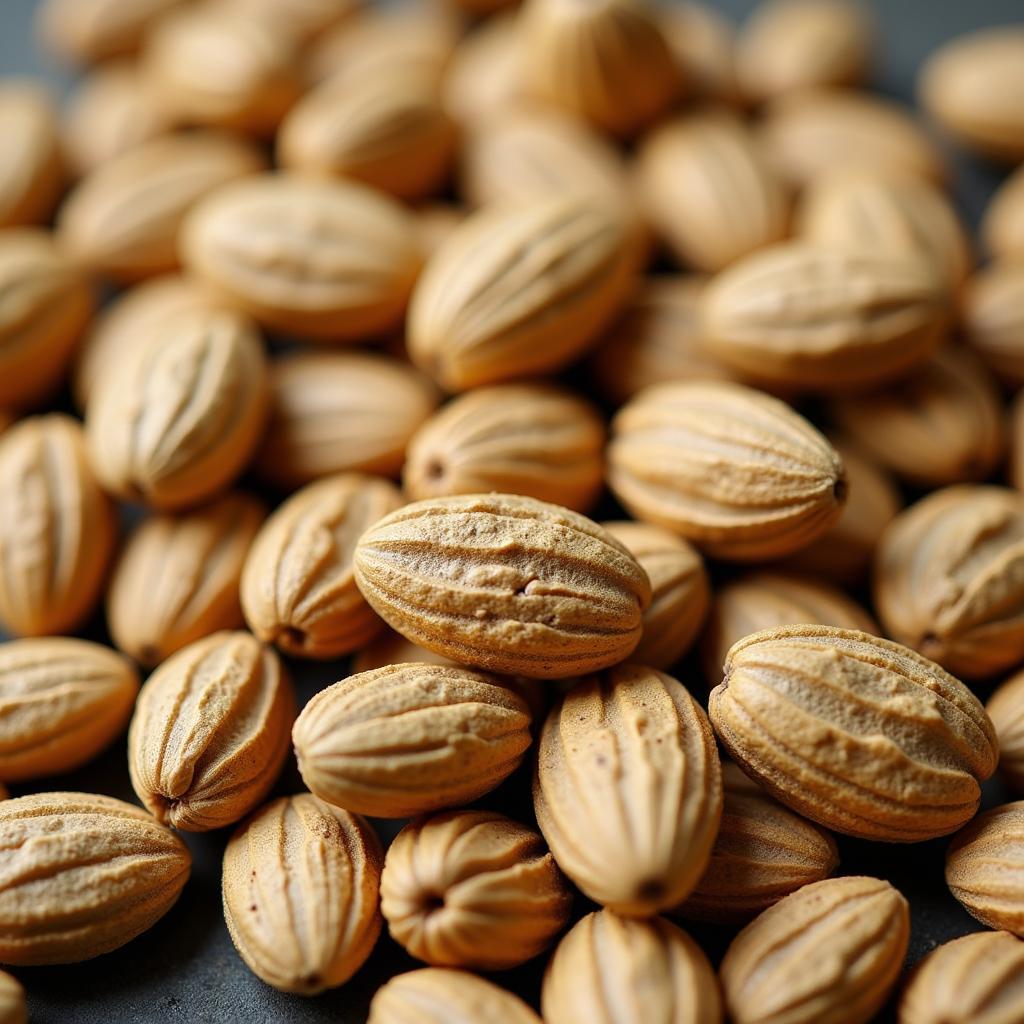 Close-up of kava plant seeds showing details and characteristics.