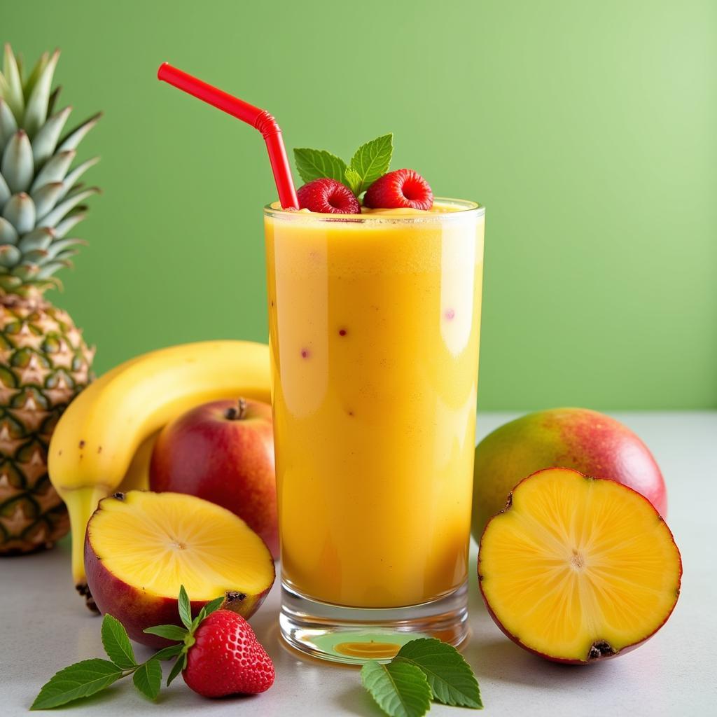 Kava Smoothie with Tropical Fruits