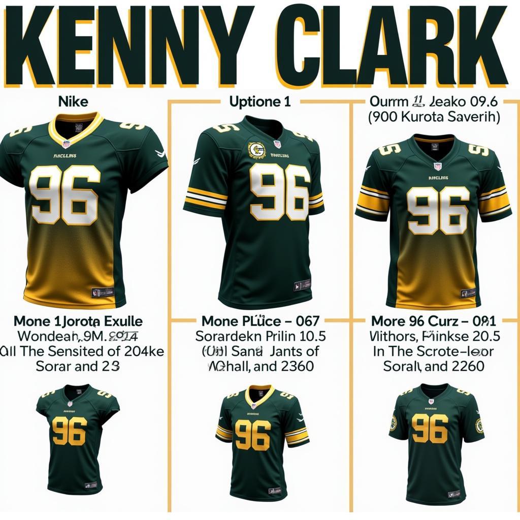 Evolution of Kenny Clark's Green Bay Packers Jersey