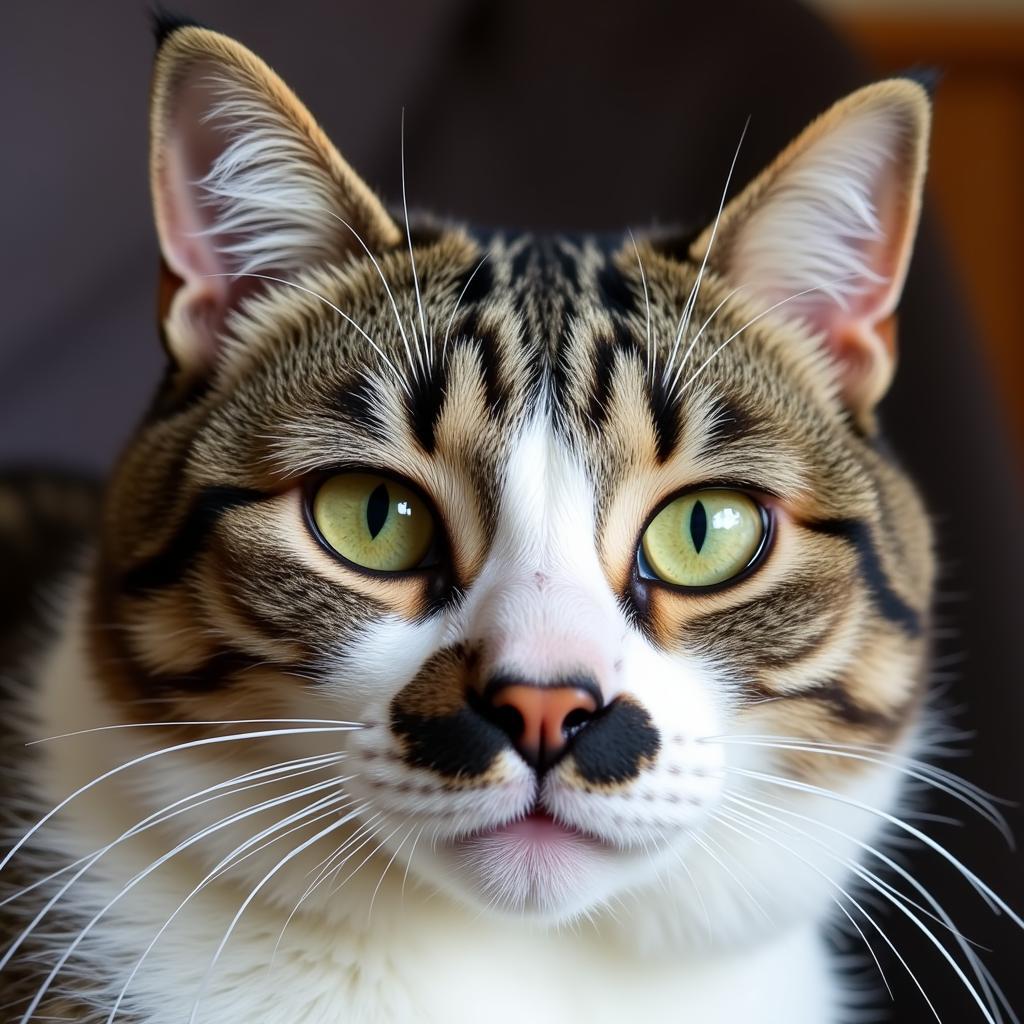 Cat with "Kitler" Facial Markings