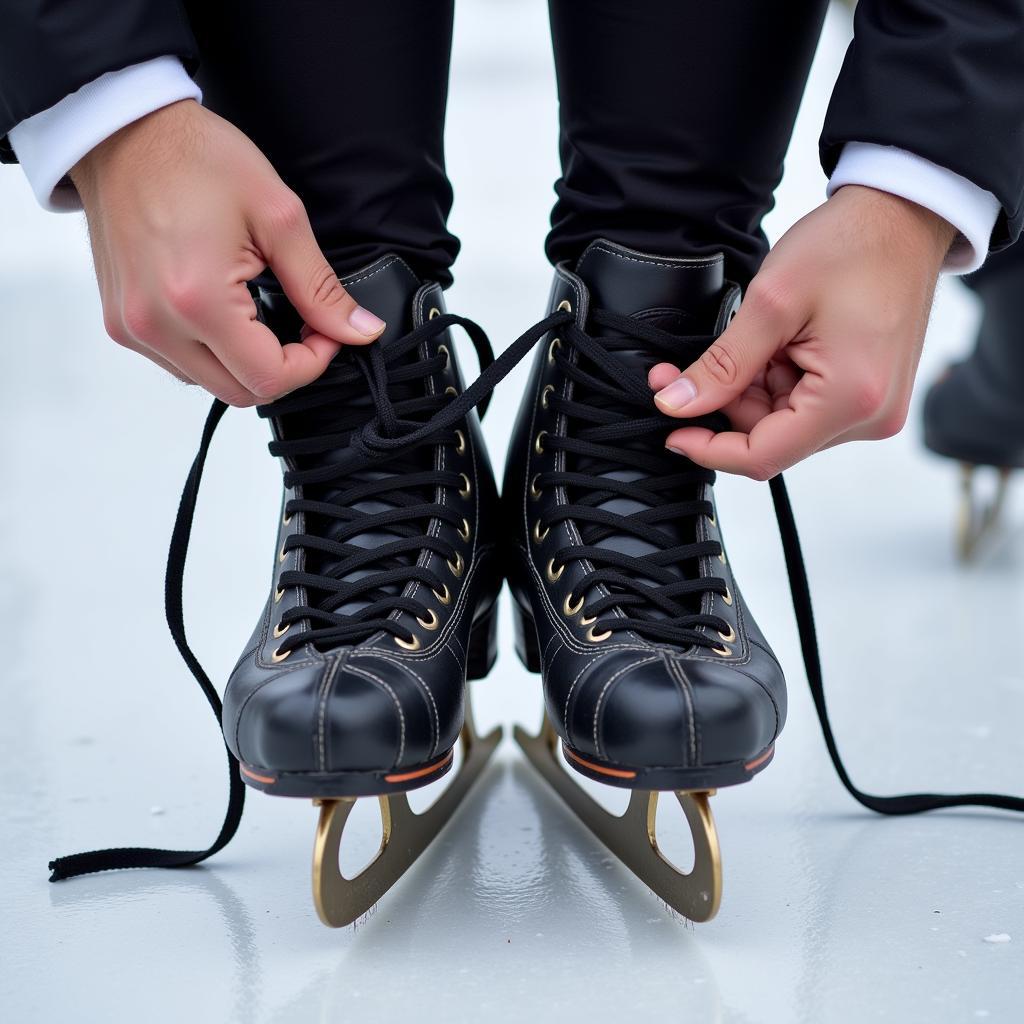 Lacing Ice Skates