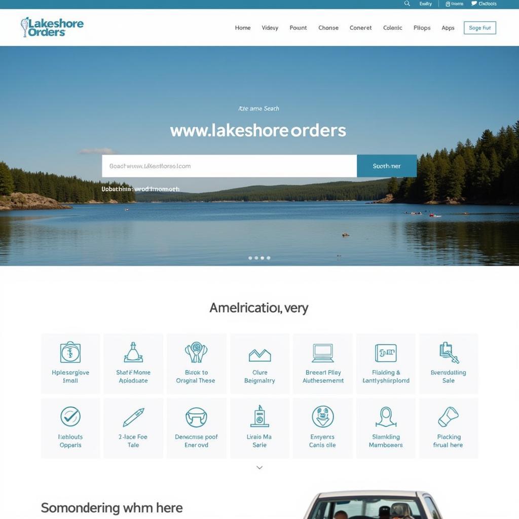 Lakeshore Orders Website Homepage