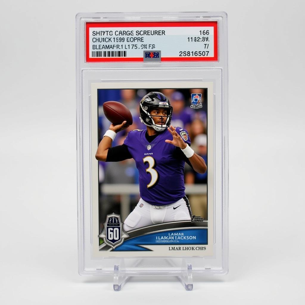 Lamar Jackson Rookie Card PSA 10 Example