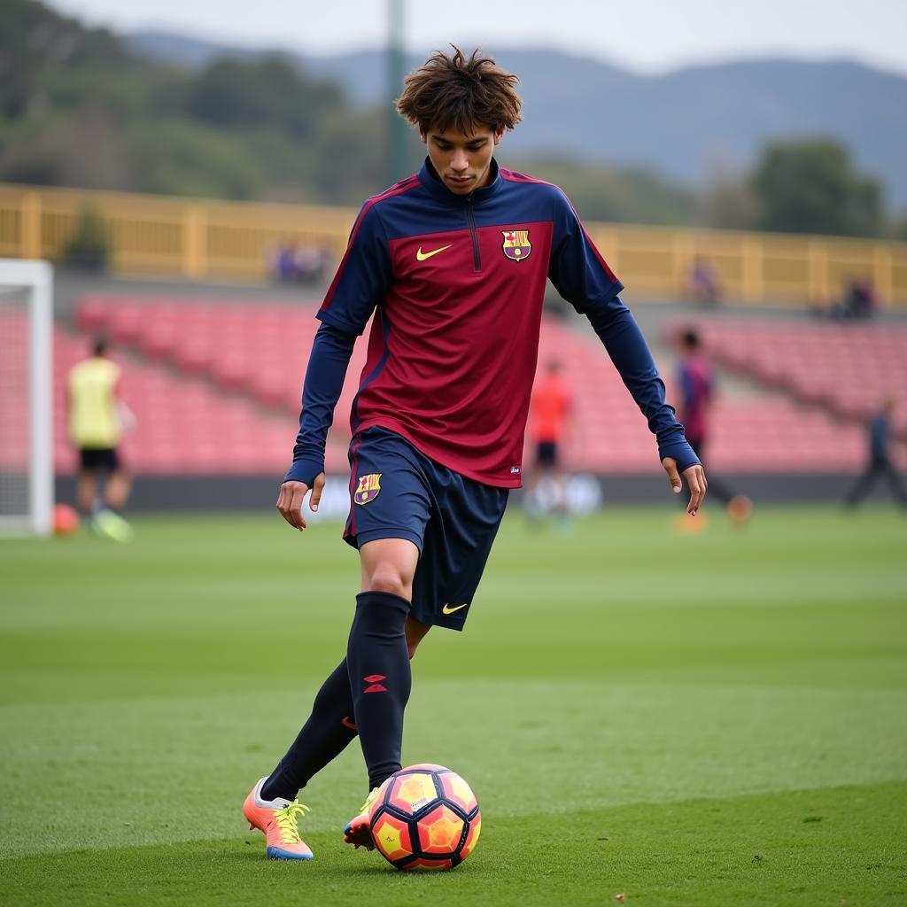 Lamine Yamal Training at Barcelona