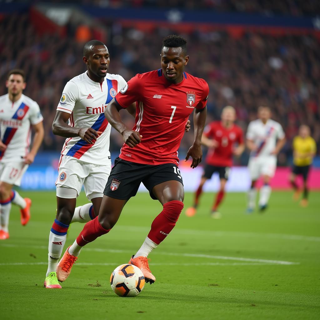 Lamine Yamal showcasing his exceptional dribbling skills on the football field, possibly recorded and shared via Appzova.