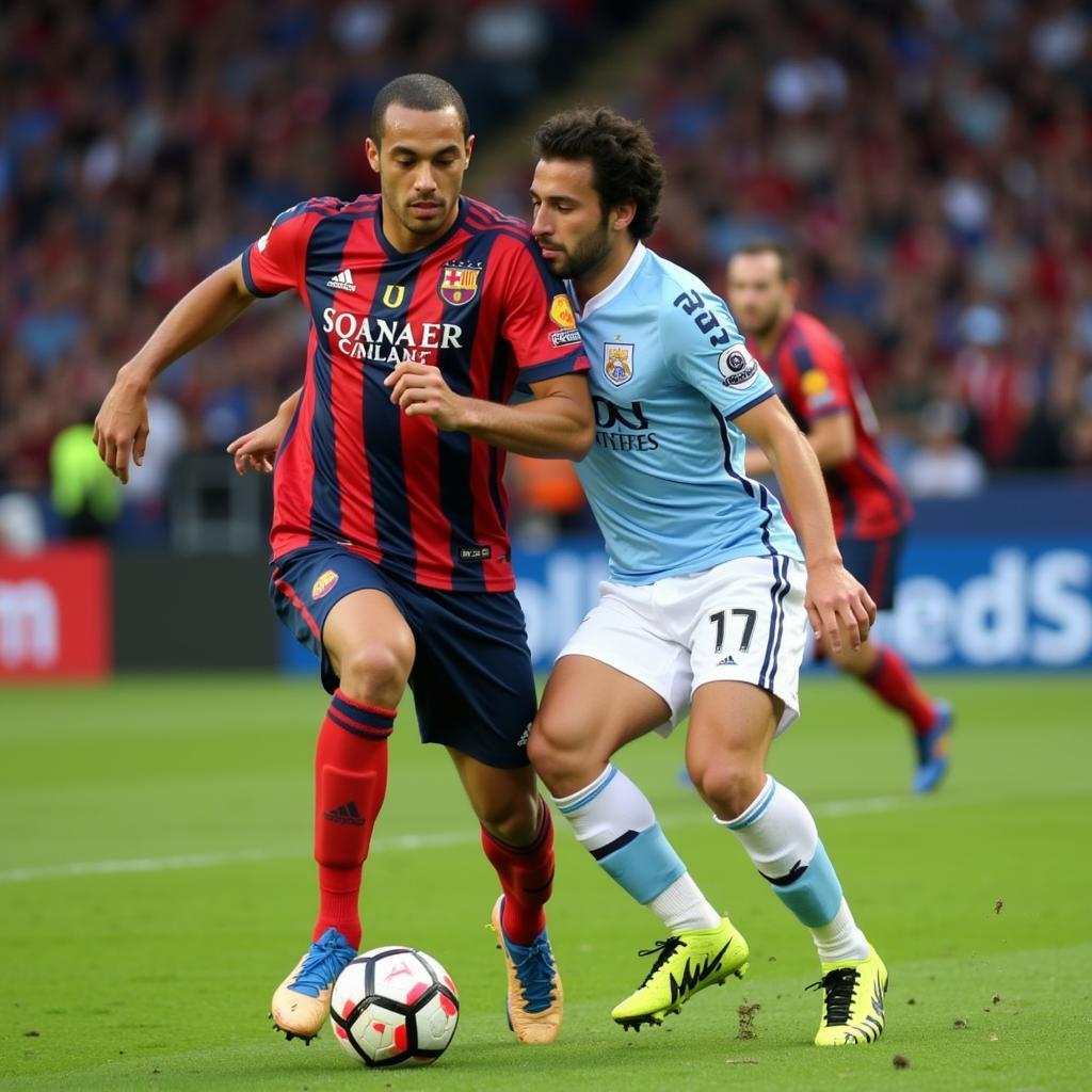 Lamine Yamal showcasing Dribbling Skills in a Match