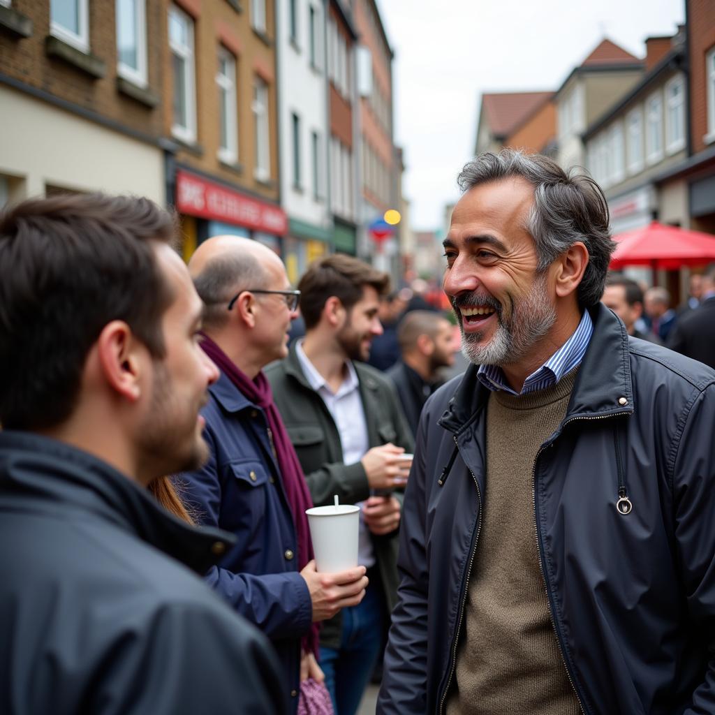 Lamine Yamal interacting with the community of Eldorf