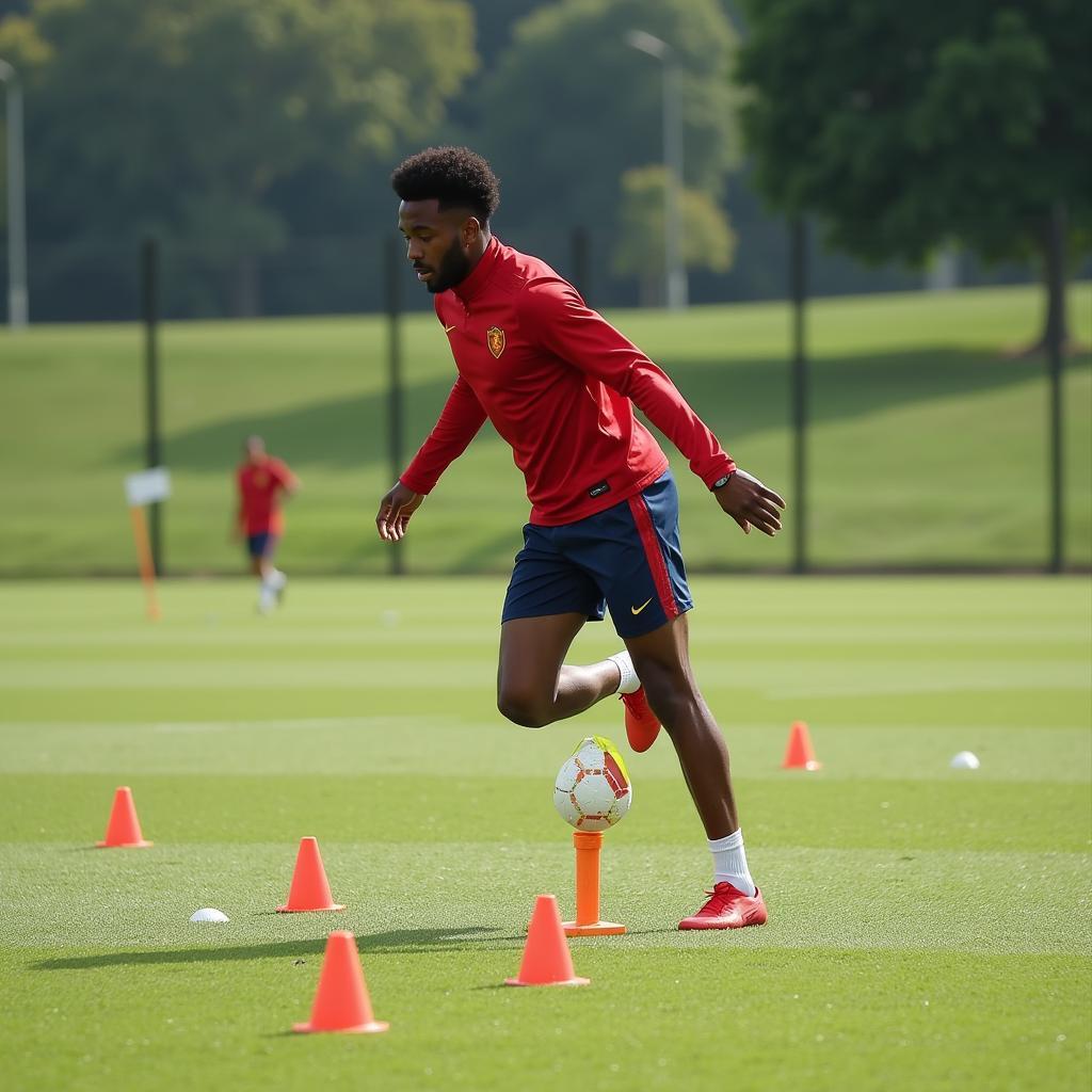 Lamine Yamal Practicing the Stamboulie