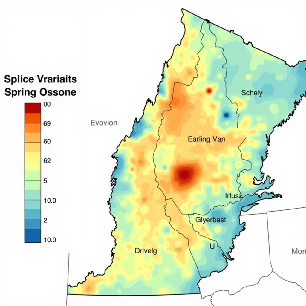 Leaf Out Map Showing Regional Variations in Spring Onset