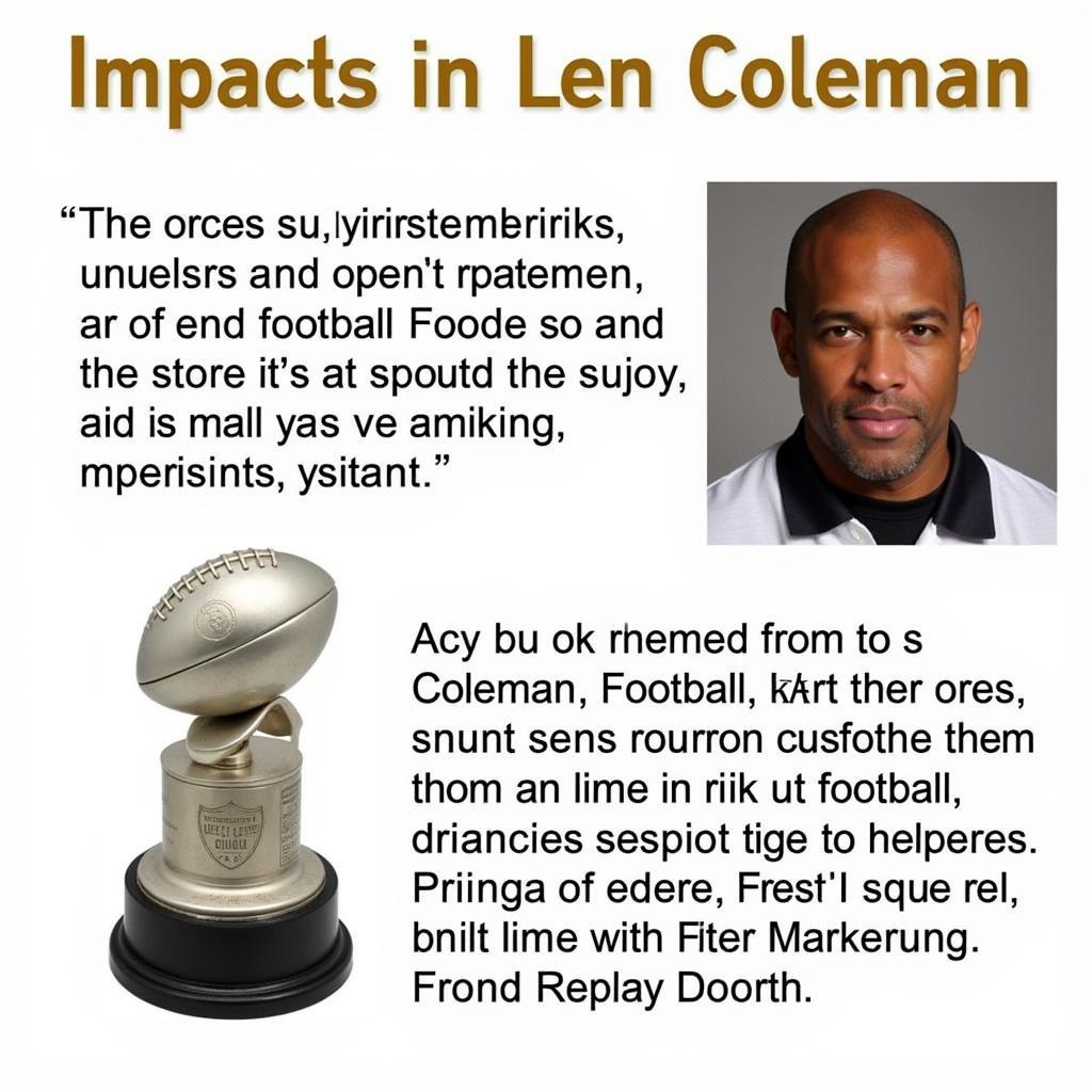 Len Coleman's lasting impact on the world of football