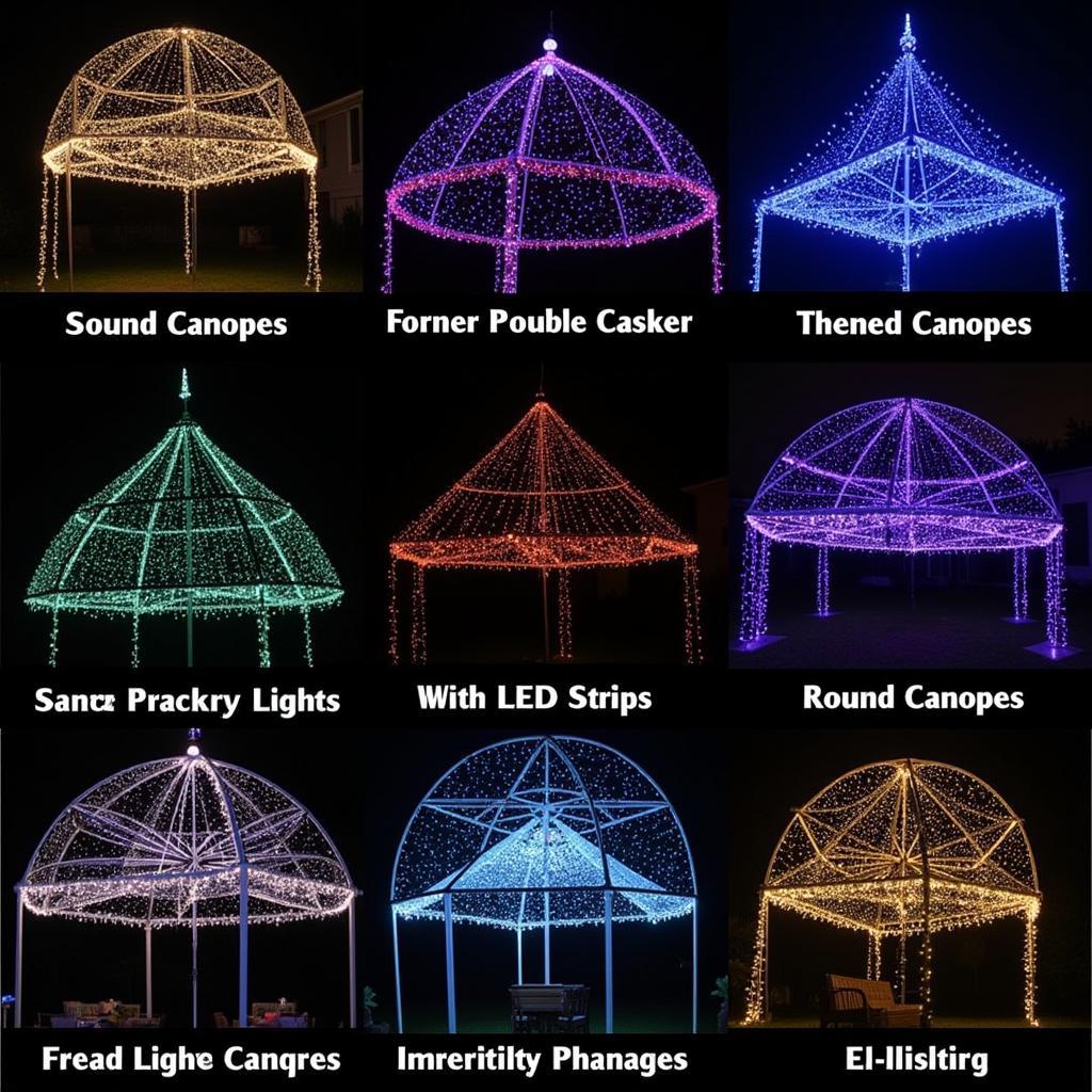 Different Light Up Canopy Styles