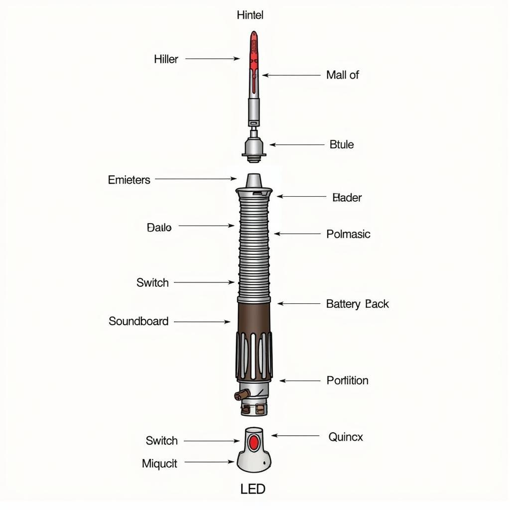 Diagram of Light Saber Parts