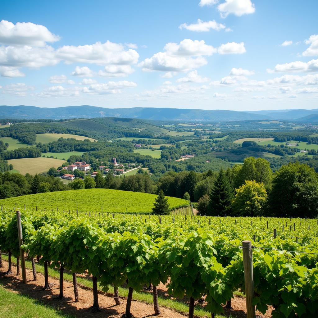 Scenic vineyards of Lot Chateau